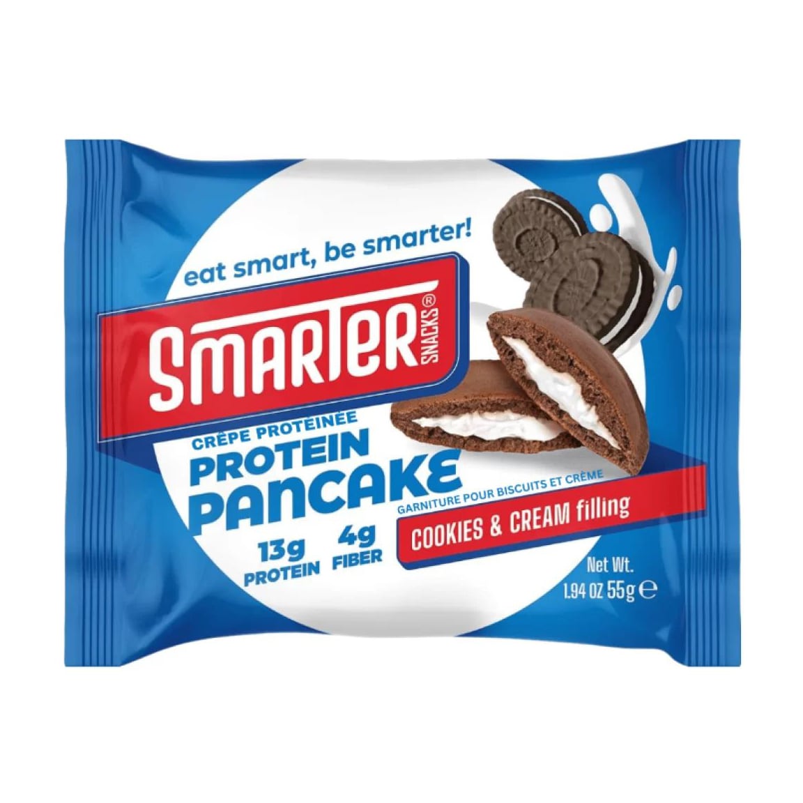 Протеїновий панкейк Smarter Snacks Protein Pancake Печиво та вершки з какао, 55 г
